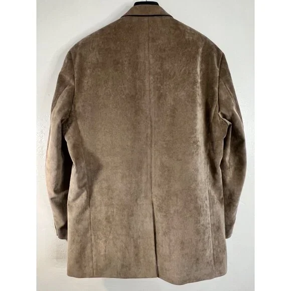 VTG Chaps Ralph Lauren Men's 44L Tan Corduroy Blazer Jacket Sport Coat Career - Picture 2 of 14